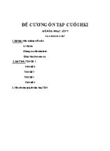 Đề cương ôn tập học kì I Âm nhạc lớp 7 - Năm học 2016-2017